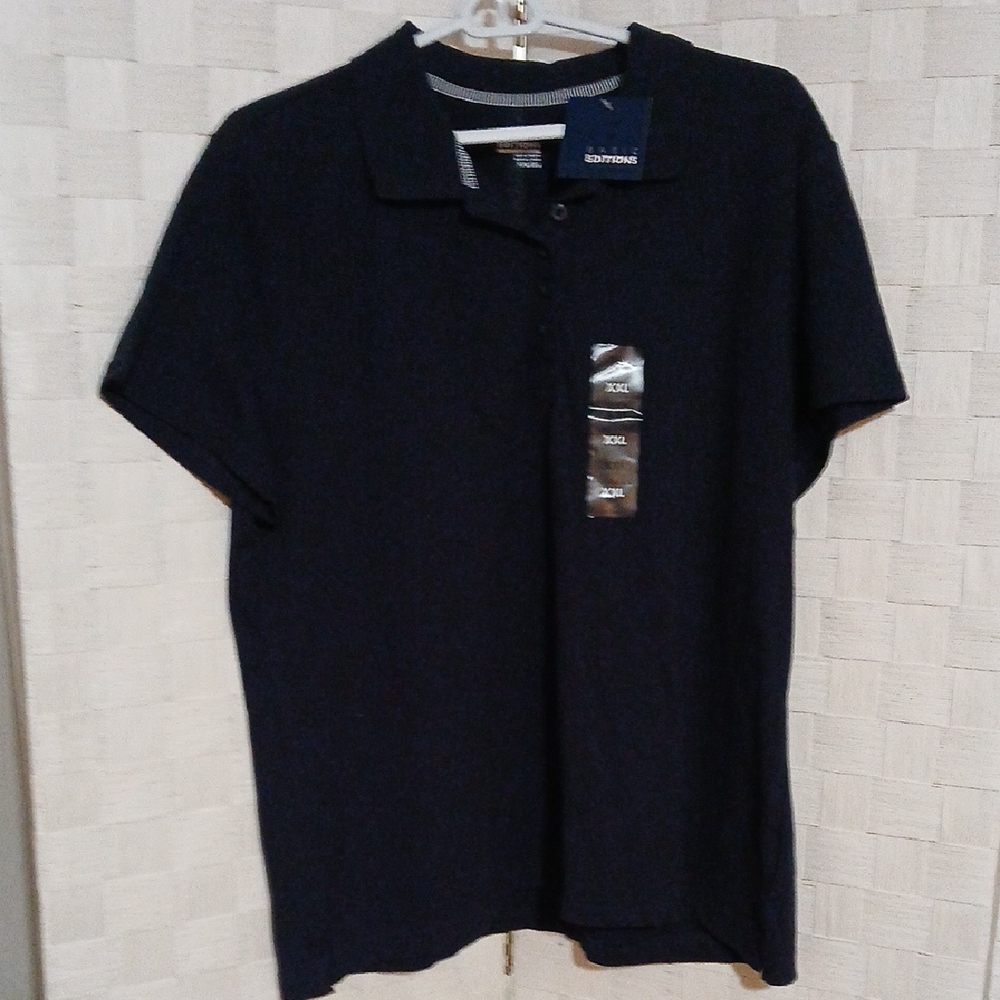 Basic Editions Blue Blouse Classic Top